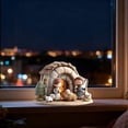 thumbnail image 4 of geerera 2D Acrylic Nativity Tabletop Ornaments with Base, Rotating Standing Birth Scene Decoration for Living Room and Bedroom, Shelf Display, 4 of 7