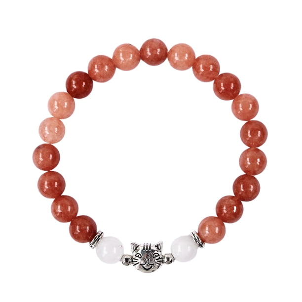 Minnieouse Buena suerte y energía positiva con de cuentas única, cuentas de piedra originales de moda Ropa, zapatos y accesorios Miscelánea naranja