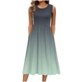 thumbnail image 2 of Ashirexll Womens Summer Dresses, Casual Dresses for Women, Fashion Casual Printed Sleeveless Round Neck Pocket Dress, 2 of 6