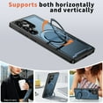 thumbnail image 6 of Designed for Samsung Galaxy S24 Ultra Case with Kickstand [Military Grade Drop Protection] [Magnetic Compatible with Mag-Safe] Shockproof Phone Case with Secure Ring Holder, Blue, 6 of 6