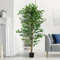 thumbnail image 4 of 6FT Artificial Ficus with Pot, Indoor/Outdoor Fake Plant for Home & Office, 4 of 9