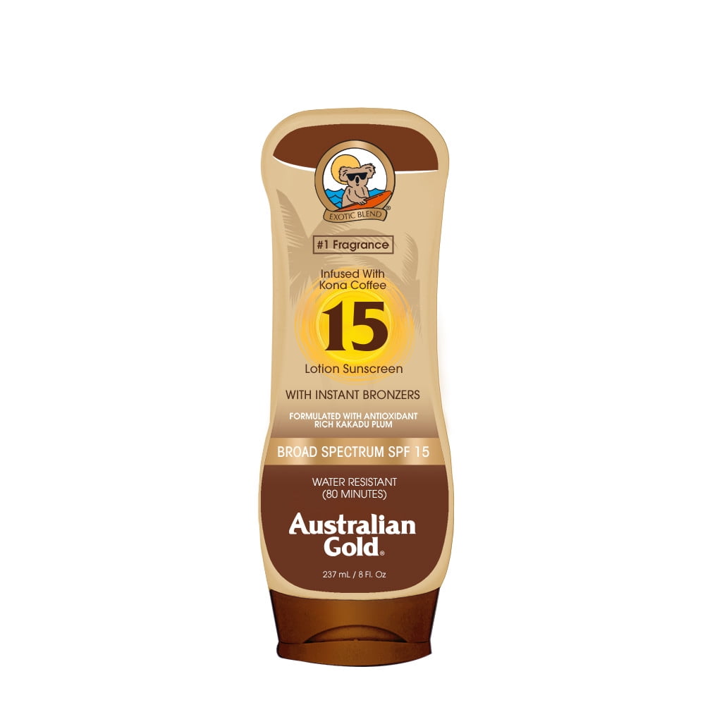 Australian Gold SPF 15 Lotion Sunscreen w/ Instant Bronzers, 8 FL OZ