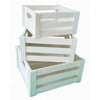 Italia Gifts & Frames 10016 3 Piece Wood Crates Set, Natural - 6 x 11 x 12 in.