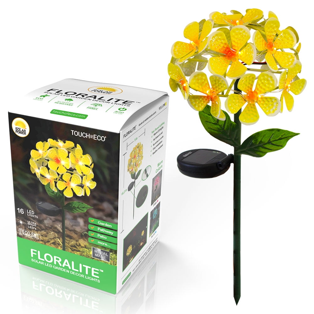 FUSCHIA IRIS Flower Solar Light Garden Stake Creekwood Regal Art & Gift Boxed 
