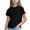 Black, variant on Girls T-Shirts Solid Basic Loose Tees Short Sleeve Crewneck Tunic Casual Tops for Beach Kids 1-10 Years