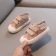 thumbnail image 3 of Primavera otoño zapatos individuales zapatos Canva transpirables hombres mujeres niños Casual bebé color caramelo estilo coreano 1-7 años, 3 of 5