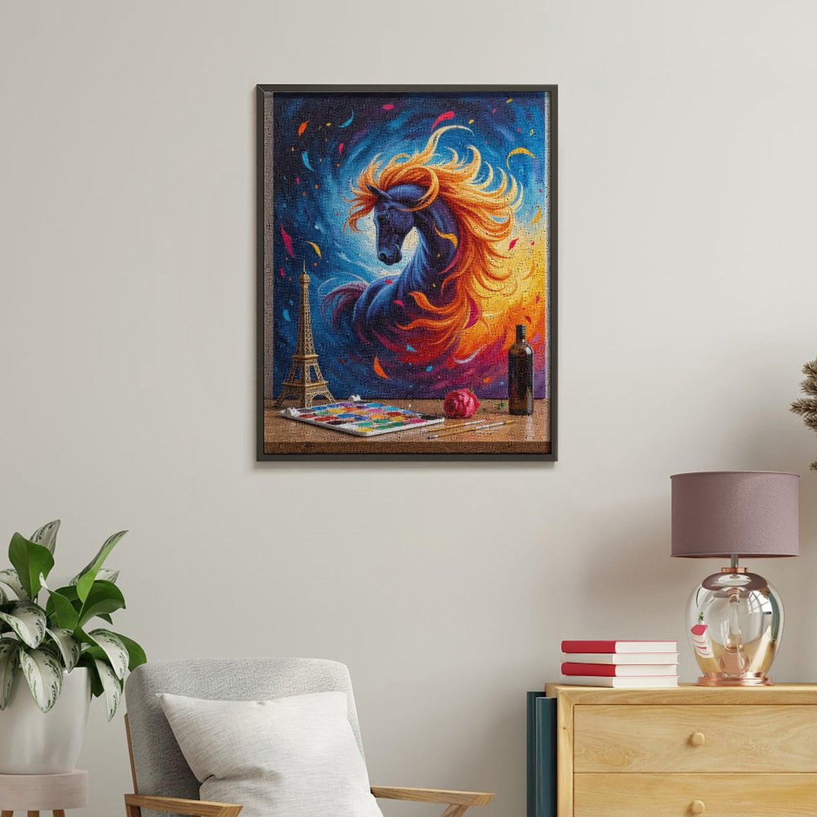 Paint By Numbers Kit for Adults Beginner - Vibrant Horse Painting Art Supplies DIY Canvas Painting Kits for Adults, Frameless Paint By Number for Adults for Home Wall Decor 16x20 Inch