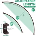 thumbnail image 3 of Adjustable Arched Curved Shower Curtain Rod Rustproof Expandable Aluminum Metal Shower Rod 38-72 Inches Telescoping Design Exquisite Customizable for Bathroom,Need To Drill,Bronze, 3 of 14
