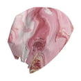 thumbnail image 3 of Adult Knitted Cap 11 X 10.6 In Two-Layer Design Breathable Light Dry And Easy Care Covering All Antiskid Anti-Wrinkle Pink Marble_1, 3 of 8