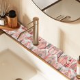 thumbnail image 2 of Yayeee Faucet Mat for Kitchen Sink 14.7" Diatomite Long Splash Guard Pad, Light Pink Gingerbread Houses, 2 of 7
