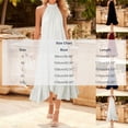 thumbnail image 3 of BLTIBY Elegant Sleeveless Dress for Women Solid Color Halter Neck A Line Ruffle Asymmetric Hem Pleated Dresses for Beach Vacation Party Evening Wear Navy S, 3 of 5