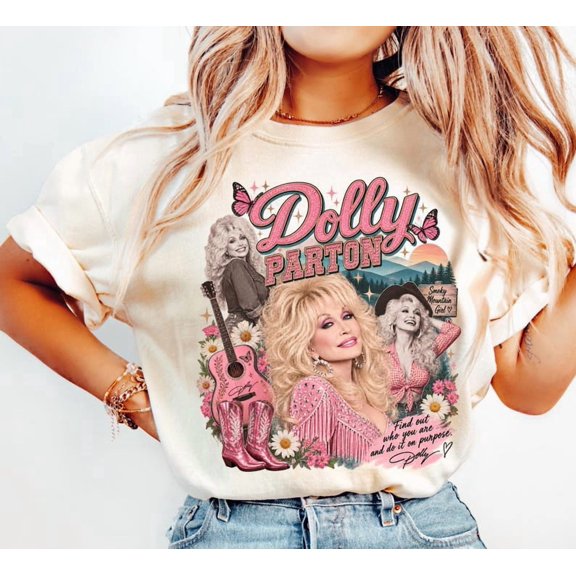 Dolly T-Shirt Vintage Country Music Shirt, Dolly Western T-shirt Sizes S-5XL