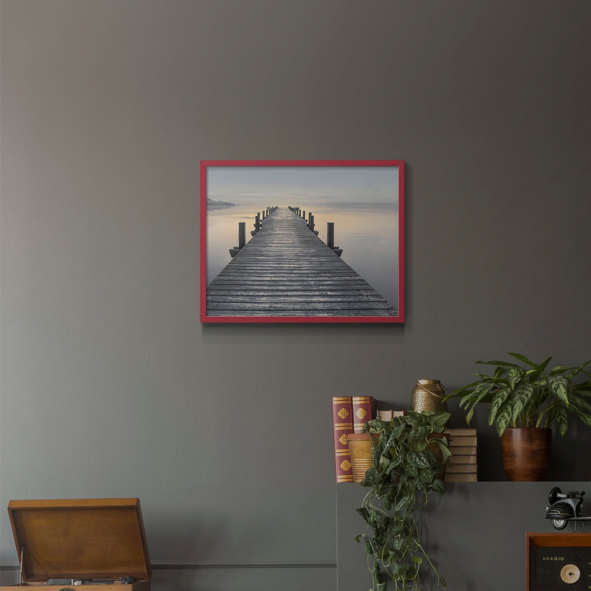 Sun Down by Mike Calascibetta - Restickable Framed Giclée Print