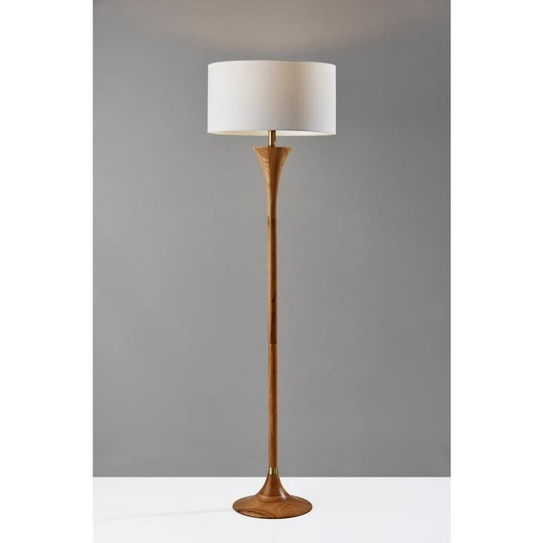 Antique Brass Metal Tripod Base With Matte Black Accent And Tall Natural Fabric Shade Table Lamp Antique Brass Metal Tripod Base With Matte Black Accent And Tall Natural Fabric Shade Table Lamp