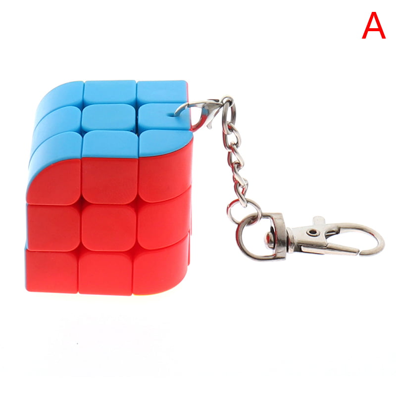 magic cube Mini keychain puzzle toy 2x2x2 3x3x3 three sided cylinder pyramid cub 