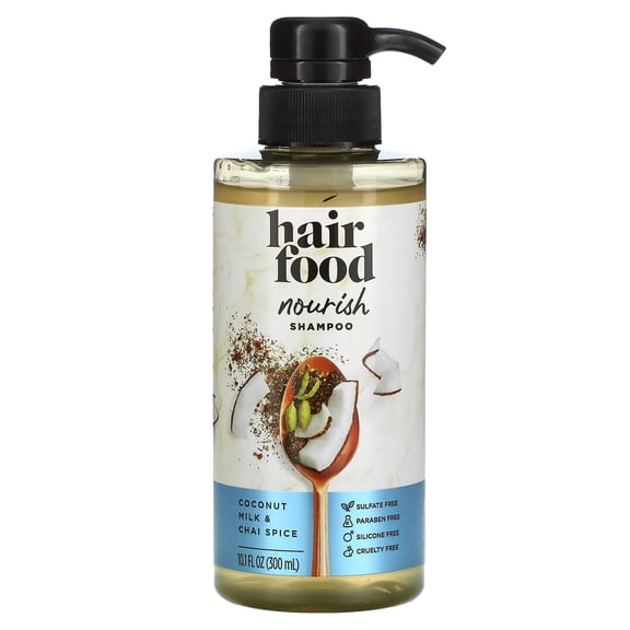 Hair Food, Nourish Shampoo, Coconut Milk Chai Spice, 10.1 fl oz (300 ml)