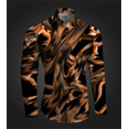 thumbnail image 1 of Camisa de hombre con solapa a tope, camisa informal a rayas para verano, camisa playera de manga larga con solapa a tope, blusa cómoda para uso diario en resorts, 1 of 6