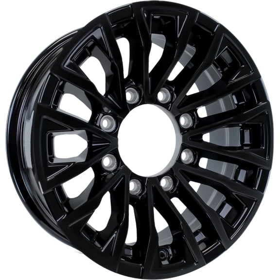 eCustomrim Aluminum Trailer Wheel 16X6 16" 8 Lug 6.5 Center Edge Black Rim
