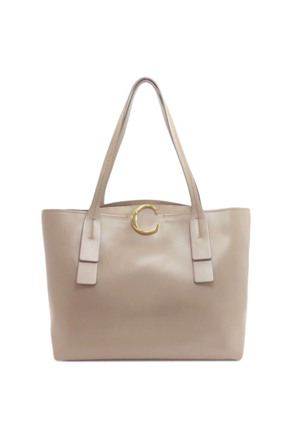Pre-Owned Chlo Chloe C Logo Tote Bag Leather Women's CHLOE