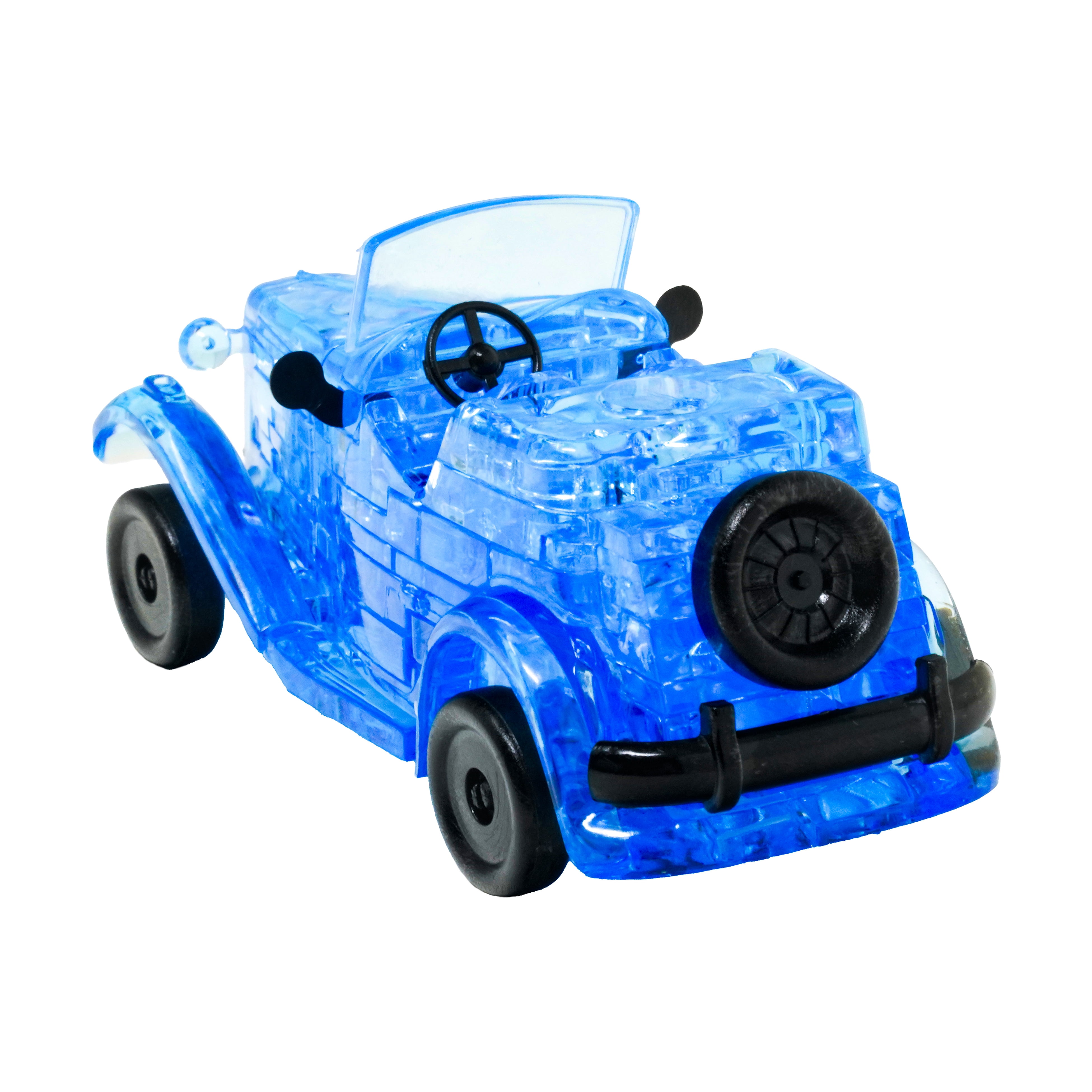 AreYouGame.com 3D Crystal Puzzle - Classic Car (Blue): 53 Pcs