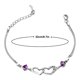 thumbnail image 3 of Pulseras para mujer, regalos para mujer, pulsera de plata de ley 925, brazalete ajustable con corazón de amor, pulsera con circonita y piedra de nacimiento., 3 of 5