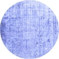 thumbnail image 1 of Ahgly Company Machine Washable Indoor Round Abstract Blue Contemporary Area Rugs, 6' Round, 1 of 4