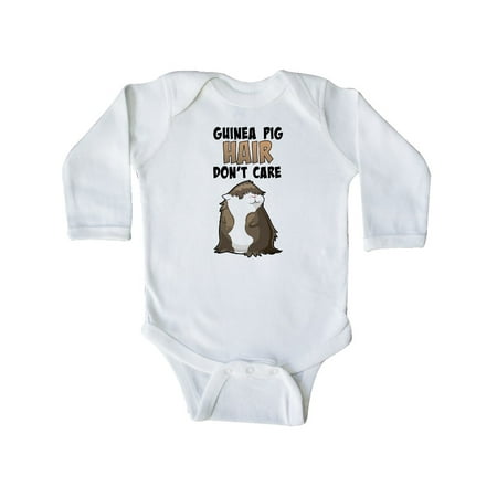 

Inktastic Guinea Pig Hair Don t Care Gift Baby Boy or Baby Girl Long Sleeve Bodysuit
