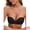 Black, variant on Women's Deep V Strapless Wireless Demi Bandeau Lace Bra 38C Black Lace