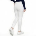 thumbnail image 3 of Hitime High Waisted Women's Leggings for Women Tummy Control Opaque Workout Pants elastic Yoga pants, Full Length White S-M, 3 of 8