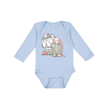 

Inktastic Daisy Mushroom Gnome Gift Baby Boy Long Sleeve Bodysuit