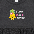 thumbnail image 4 of Inktastic I Love My Auntie with Pineapple Girls Baby Dress, 4 of 5