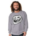 thumbnail image 5 of Troll Face Original Meme Smile Mad Sweatshirt for Men or Women Brisco Brands S, 5 of 6