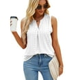 thumbnail image 4 of Beautyin Solid Color Hollow-out V-neck Slim-fit Vest Woman, 4 of 6