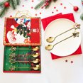 thumbnail image 2 of Under $7 4pc Family Dinner Supplies Kitchen Spoon Set Stainless Steel, Christmas Coffee Spoons, Christmas Spoons for Hot Chocolate, Christmas Dessert Spoon, Flatware Set Cute Doll Hand Gift (Gold), 2 of 7
