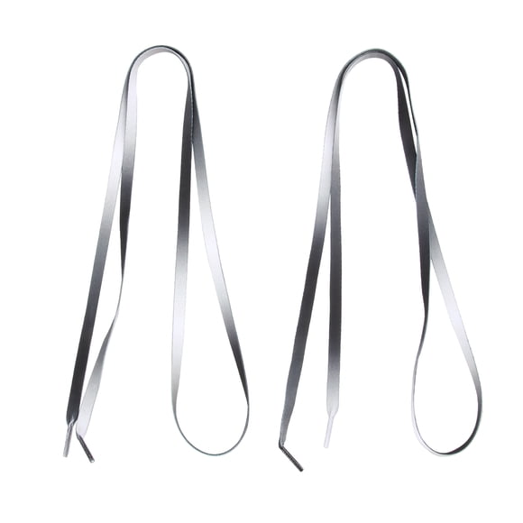 Shoelace Polyester Black Gradient For Shoes 1 Pair 6.3x0.3in