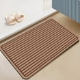 thumbnail image 4 of Inerposs Water Absorbing Door Mat, Fast Drying Floor Mat, Non-Slip Bathroom Mat, Dirt Counteractive Door Mat, Striped Diatom Mud Mat for Home Use, 4 of 6