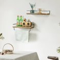 thumbnail image 2 of ETZ Floating Shelves Wall Mounted Shelf with Rails & Towel Rack Set of 2, 2 of 6