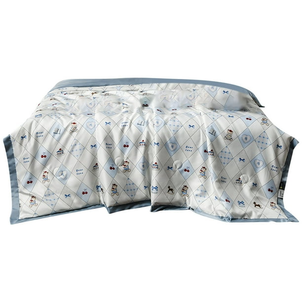 Edredón de verano de seda fría lavable para dormir desnudo Edredón de aire acondicionado de seda helada para climas cálidos