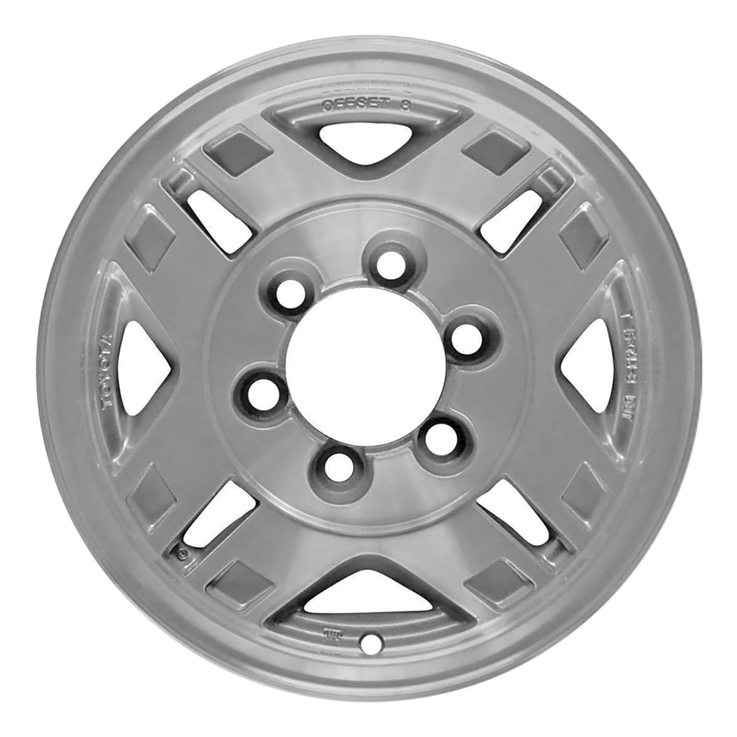 あめや Remanufactured Painted Silver Aluminum Wheel 15 x 7