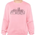thumbnail image 2 of Skyline Fort Worth Texas Sweatshirt Unisex Large Pink, 2 of 5