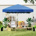 thumbnail image 4 of Gymax 10 X 10 FT Pop up Canopy Tent Portable Foldable Patio Shelter w/ Wheeled Bag Blue, 4 of 10