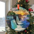 thumbnail image 2 of Majestic Waterfall: -Style Christmas Ornament - Made With Real Glass, Holiday Keepsake, Xmas Tree Hanging Decoration, Seasonal Gift Idea, Collectible Ornament 2025, 2 of 5