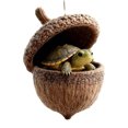 thumbnail image 1 of Adornos colgantes de bellota de animales del bosque, acrílicos, para árbol de Navidad, con diseños de ardilla, conejo y poni, colgantes planos 2D para regalar en las fiestas., 1 of 8