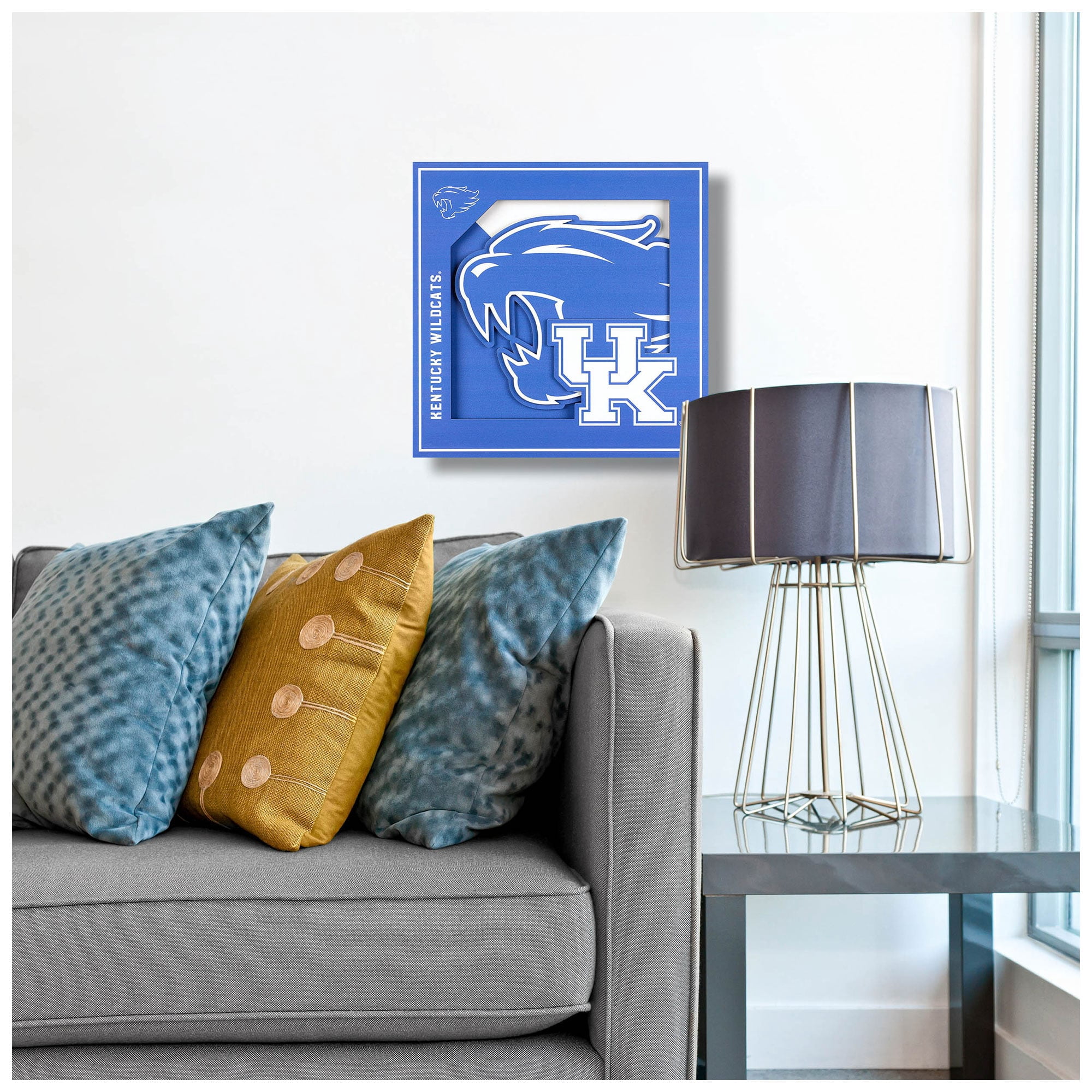 YTF NCAA Kentucky Wildcats 3D Logo Series Wall Art 12X12