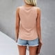 thumbnail image 3 of Workout Tank Tops Camisetas sin mangas lisas para mujer, chaleco con cordón de un solo pecho y cuello en U de color sólido, Tops con cordón de un solo lado (Pink, M), 3 of 6