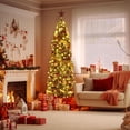 thumbnail image 3 of Ourlova 2025 Christmas Spray White Head Mixed Automatic Tree with Medium Round Pine Cone Pencil Tree 7.5ft, 3 of 8