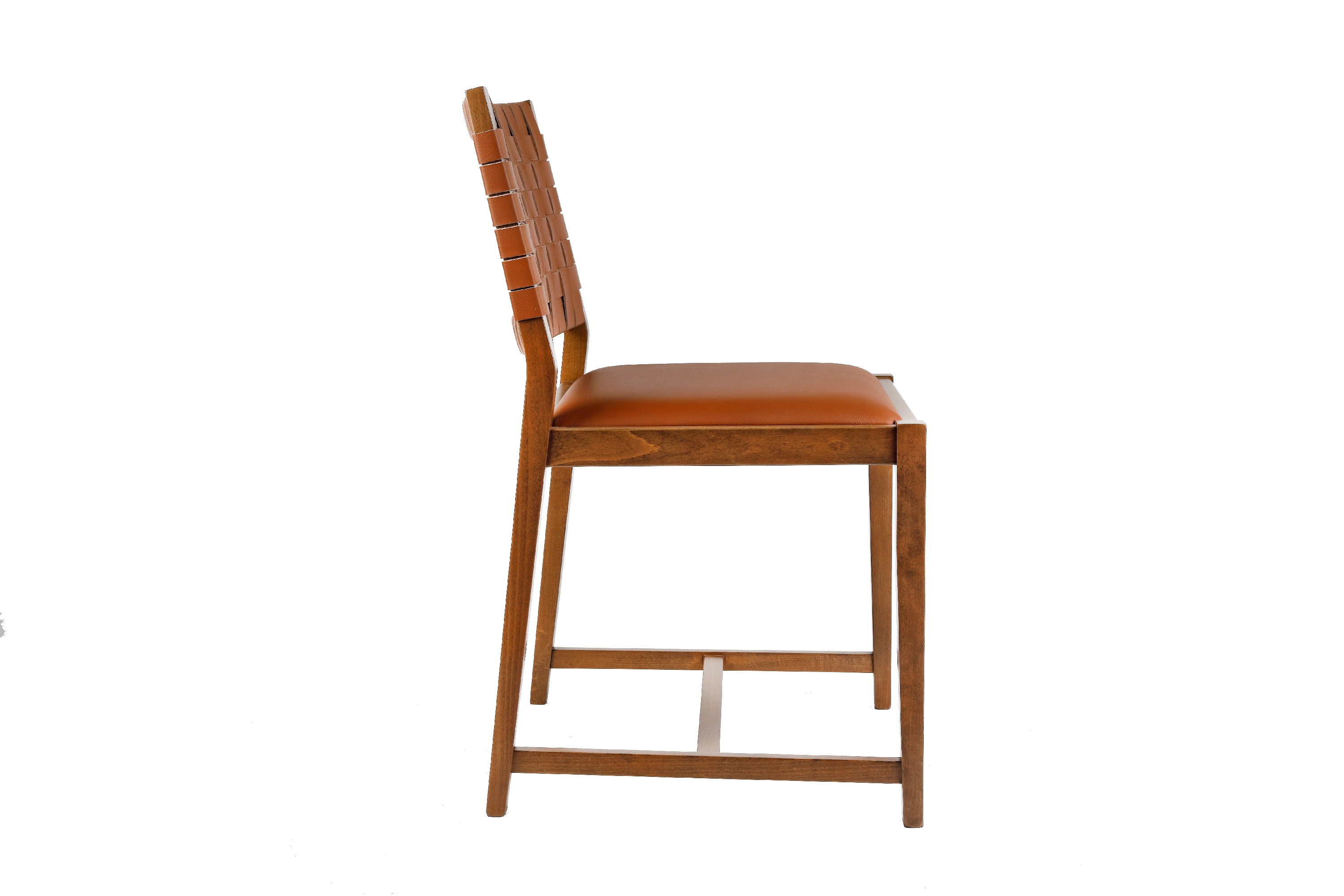 Linon Marshall Indoor Dining Chair, Brown Leather