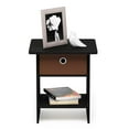 thumbnail image 2 of Furinno 10004 End Table/ Night Stand Storage Shelf with Bin Drawer, Americano/Medium Brown, 2 of 5