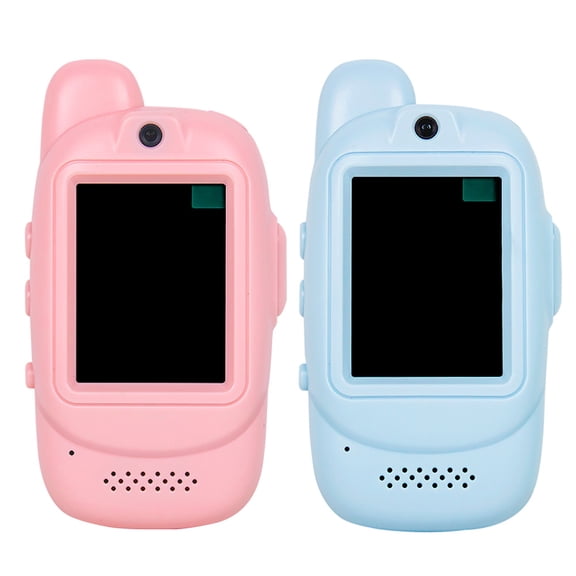 LUOBIN 2-Pack Video Walkie Talkies for Kids,Rechargeable With Camera&Screen Display,for Family Games, Outside(Blue & Purple)
