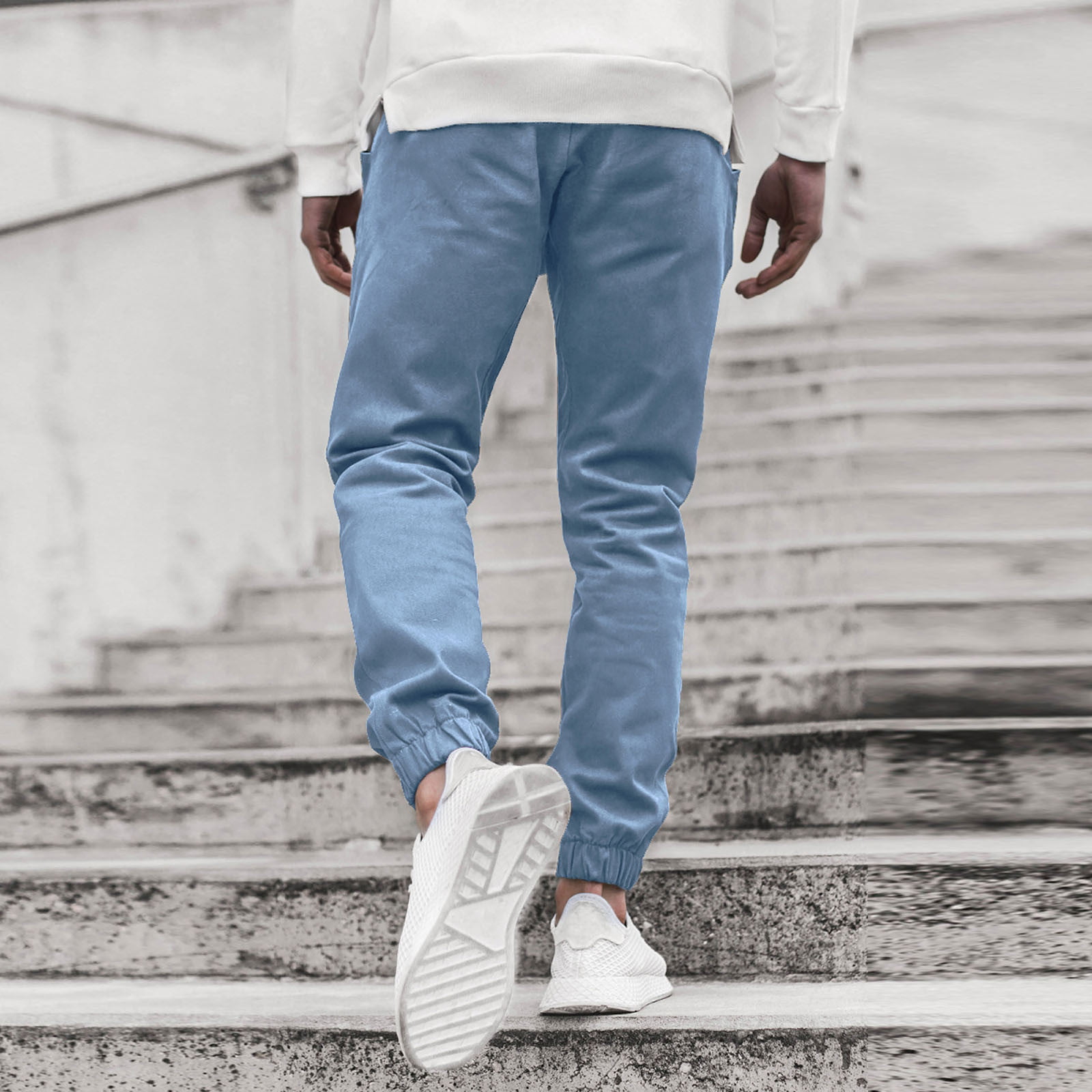 Buy VAN HEUSEN Light Blue Mens Ultra Slim Fit Checked Formal Trousers |  Shoppers Stop